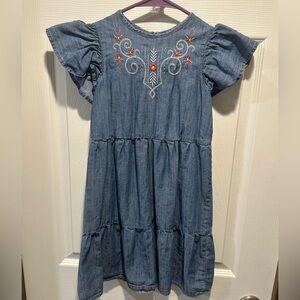 Wrangler Blue Denim Kids Dress with Embroidery Medium (5-6T)